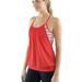 Lululemon Tops | Lululemon No Limits Tank Red White Stripe Shelf Bra Open Sides Fitness Tank 6 | Color: Red | Size: 6