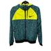 Nike Jackets & Coats | Nike Abstract Neon Yellow Mesh Lined Windbreaker Full Zip Hoodie Jacket L | Color: Blue/Yellow | Size: Youth Large