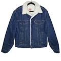 Levi's Jackets & Coats | Levi's Vintage Sherpa Lined Denim Jean Trucker Jacket 71606 0216 Size 44l | Color: Blue/White | Size: L
