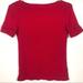 Polo By Ralph Lauren Tops | Lauren By Ralph Lauren Striped T-Shirt | Color: Red | Size: Xs