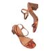 Madewell Shoes | Madewell Hollie Sandals Women's Snake Embossed Sweet Tulip Block Heel Le | Color: Orange | Size: 7.5