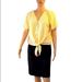 Madewell Tops | Madewell Top Size Medium Yellow And White Stripes Short Sleeves And Bottom Tie. | Color: White/Yellow | Size: M