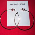 Michael Kors Jewelry | Michael Kors - Rose Gold Tone Modern Brilliance Hoop Earrings (Nwt) | Color: Gold | Size: Os