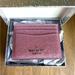 Kate Spade Bags | Kate Spade Tinsel Boxed Small Card Holder Rose Gold Euc | Color: Pink | Size: Os