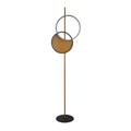 Curio Floor Lamp Black, Wood