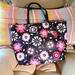 Kate Spade Bags | Large Black With Pink And White Floral Print Kate Spade Tote Handbag. | Color: Black | Size: Os