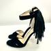 Nine West Shoes | Nine West Hustle Fringe Black Heels Leather & Suede Pumps Womens 6 | Color: Black | Size: 6