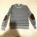 J. Crew Shirts & Tops | J Crew Crewcuts Boys Gray Sweater With Navy Stripes And Brown Elbow Size M (8-9) | Color: Blue/Gray | Size: Mb