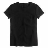 J. Crew Tops | J.Crew Black Matte Crepe Crew Neck Short Sleeve Shirt | Color: Black | Size: 8