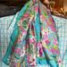 Lilly Pulitzer Accessories | Lilly Pulitzer Silk Multicolor Scarf | Color: Blue/Green | Size: Os