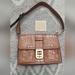 Michael Kors Bags | Michael Kors Croc Embossed Brown Shoulder Handbag Purse Like New | Color: Brown/Gold | Size: Os