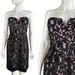 J. Crew Dresses | J. Crew Collection Black Pink Strapless Sheath Dress Lace Fitted Size 2 Nwt $295 | Color: Black | Size: 2