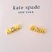 Kate Spade Jewelry | Kate Spade Love You Mom Earrings Stud Post Back Wow Mom Nwt New | Color: Gold | Size: Os