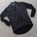 Anthropologie Tops | Beautiful Dolan Black Satin V-Front Pocket Longsleeve Top, Size M | Color: Black | Size: M