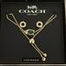 Coach Jewelry | Coach Green And Gold Slider Bracelet With Earrings. | Color: Gold/Green | Size: Os