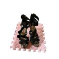 Jessica Simpson Shoes | Jessica Simpson High Heels Size 6.5 Black And Snake Print Shoes 3.5 Heels Sandal | Color: Black | Size: 6.5