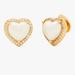 Kate Spade Jewelry | Kate Spade My Love Pav Heart Studs | Color: Cream/Gold | Size: Os