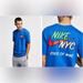 Nike Shirts | Nike Shirt Blue Nyc State Of Mind Worm Swoosh Apple Nike Spellout | Color: Blue | Size: M