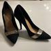 Jessica Simpson Shoes | Jessica Simpson Suede Heels Size 7 | Color: Black/Gold | Size: 7
