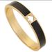 Kate Spade Jewelry | Kate Spade Black Hole Punch Enamel Bangle Bracelet | Color: Black/Gold | Size: Os