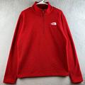 The North Face Jackets & Coats | North Face Jacket Mens Medium Red Polyester Fleece 1/4 Zip Denali Waffle Knit | Color: Red | Size: M