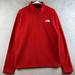 The North Face Jackets & Coats | North Face Jacket Mens Medium Red Polyester Fleece 1/4 Zip Denali Waffle Knit | Color: Red | Size: M