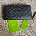 Kate Spade Bags | Kate Spade Penn Place Embossed Black Zip Around Wallet | Color: Black/Gold | Size: 7.5x4