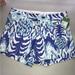Lilly Pulitzer Shorts | Lilly Pulitzer Nwt Callan Shorts Serene Blue Tropi Call Me Size 0 | Color: Blue/Gold/Red/Tan | Size: 0