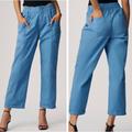 Anthropologie Pants & Jumpsuits | Anthropologie Pilcro Ruched Crop Utility Pants | Color: Blue | Size: Various