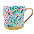Lilly Pulitzer Dining | Lilly Pulitzer Lilly's Favorite Things Gwp Mug Gold | Color: Gold/Pink | Size: Os