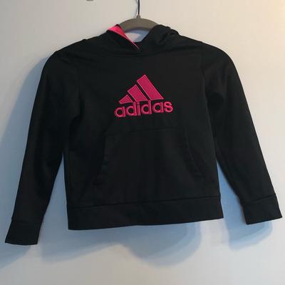 Adidas Shirts & Tops | Like New Girls Adidas Dryfit Hoodie Size 6 | Color: Black/Pink | Size: 6g