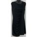 Michael Kors Dresses | Michael Kors Women Dress Medium M Black Sleeveless Ruched Sheath Stretch Party | Color: Black | Size: M