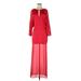 BCBGMAXAZRIA Runway Cocktail Dress: Red Print Dresses - Women's Size X-Small