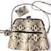 Jessica Simpson Bags | Jessica Simpson Faux Snakeskin Clutch/Crossbody With Card Holder Handbag | Color: Brown/Tan | Size: Os