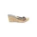 Madden Girl Mule/Clog: Slip-on Wedge Boho Chic Gold Shoes - Women's Size 10 - Open Toe