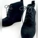 Jessica Simpson Shoes | Jessica Simpson Black Leather Ankle Boots | Color: Black | Size: 9