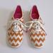 Kate Spade Shoes | Keds For Kate Spade Orange And Off-White Chevron Canvas Sneakers | Color: Cream/Orange | Size: 8