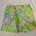 Lilly Pulitzer Shorts | Lilly Pulitzer Shorts In Floral Green & Pink Size 4 | Color: Green/Pink | Size: 4