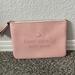 Kate Spade Bags | Kate Spade Gia Larchmont Avenue Pink Taupe Pebble Leather Logo Clutch Pouch | Color: Pink/Tan | Size: Os