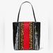 Michael Kors Bags | Michael Kors Limited Edition Megan Large Mixed-Media Leather Tote Bag | Color: Black/Red | Size: Os