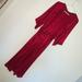 Zara Dresses | Like New Zara Jacquard Midi Dress 3/4 Sleeve | Color: Red | Size: S