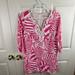 Lilly Pulitzer Dresses | Lilly Pulitzer Juilianna Tunic Mini Dress Pink White Beaded Size Medium | Color: Pink/White | Size: M