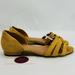 Madewell Shoes | Madewell Women's The Leila Mustard Yellow Suede Strappy D'orsay Sandals Size 8 | Color: Yellow | Size: 8