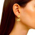 Anthropologie Jewelry | Nwot 14k Gold Vermeil Geometric Spiral Drop Earrings | Color: Gold | Size: Os