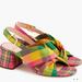 J. Crew Shoes | J. Crew Twisted-Knot Penny Sandal In Plaid | Color: Pink/Yellow | Size: 10