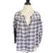 Free People Tops | Free People Jessi Plaid Top Flannel Blouse Long Sleeve Xs | Color: Purple | Size: Xs