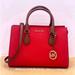 Michael Kors Bags | Michael Kors Sheila Medium Center Zip Satchel Crossbody Bag Dark Sangria | Color: Brown/Red | Size: Os