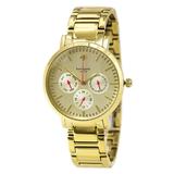 Kate Spade Accessories | Kate Spade New York Gramercy Grand Gold Tone Dial Yellow Gold Steel Watch | Color: Gold/Pink | Size: Os