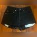 Levi's Shorts | Levis High Rise 517 Blackwash Cutoff From Bootcut Jeans Distressed Denim Shorts | Color: Black | Size: 30