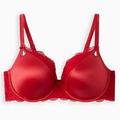 Torrid Intimates & Sleepwear | Lightly Lined T-Shirt Bra - Microfiber & Lace Red In Size 38ddd | Color: Red | Size: 38f (3d)